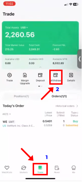 cara withdraw M+ Global step by step